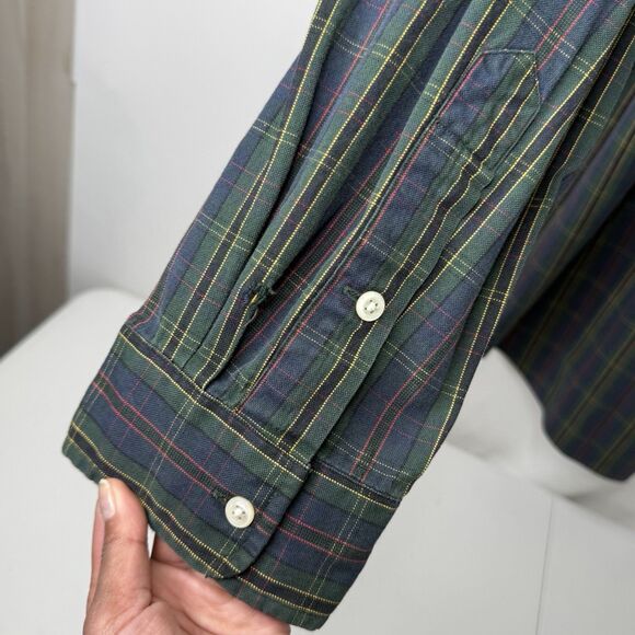 Vtg 90s Ralph Lauren Shirt Mens XXL Big Shirt Green Plaid LS Button Down Preppy - Picture 7 of 11